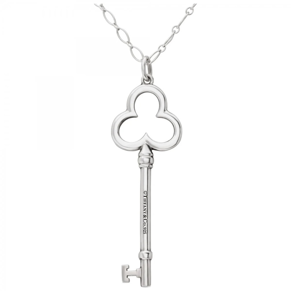 Tiffany & Co. Clover Key Pendant 925 Silver 2”